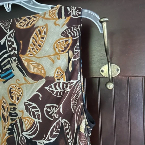 Y2K DSTUDIO 100% Silk Fairy Grunge Slip Dress Abstract Geo Indie Boho | Size 10 - Picture 13 of 14